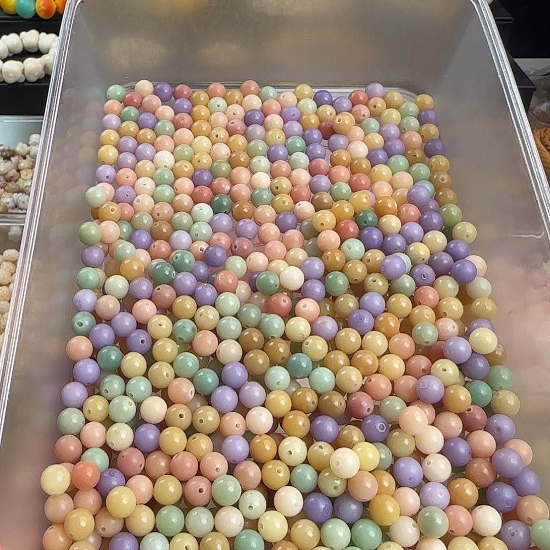 菩提根/象牙果手串微瑕卡8玛卡龙圆750颗