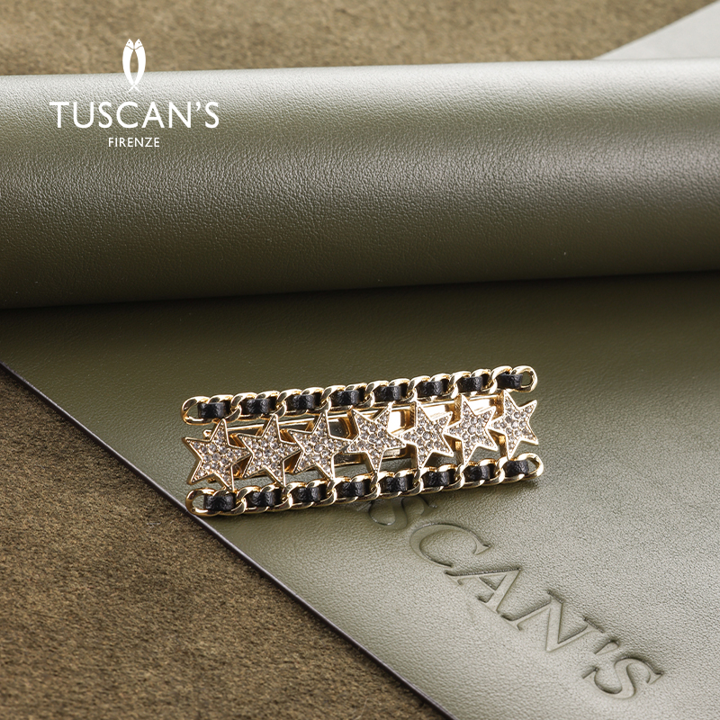 TUSCAN'S镶钻钻发夹一字夹抓夹边夹鸭嘴夹发夹时尚女瑞丽风