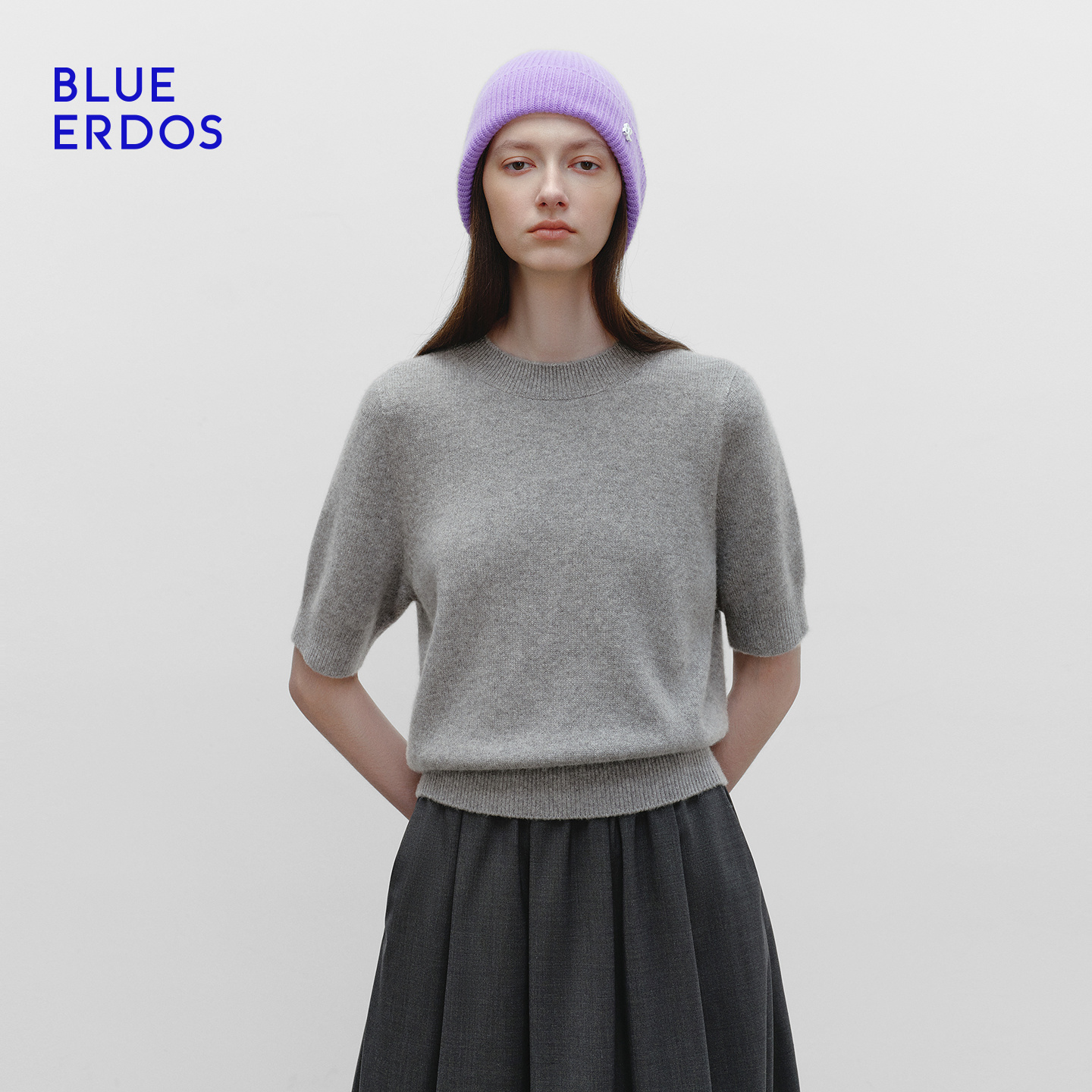 【100%山羊绒】BLUE ERDOS 25早秋新品多巴胺百搭女帽B256R2701