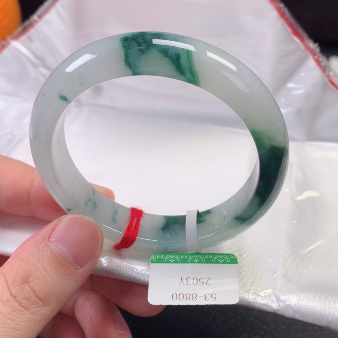未镶嵌手镯翡翠缅甸天然翡翠翡翠手镯52.7
