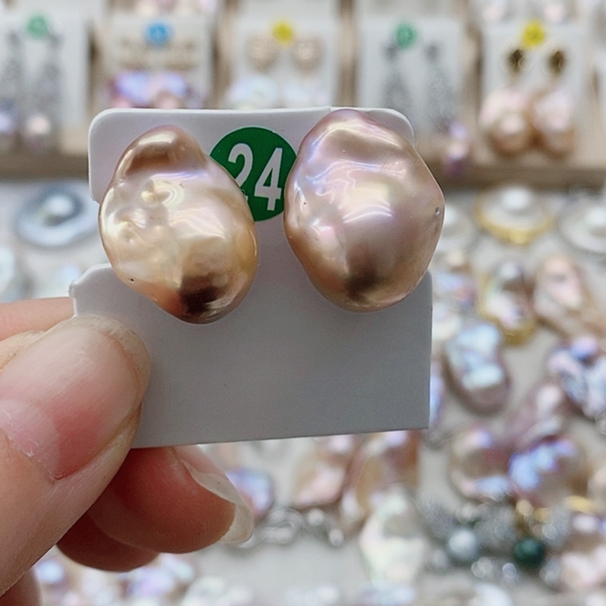 【闪购商品】淡水珍珠耳饰银S925镶嵌