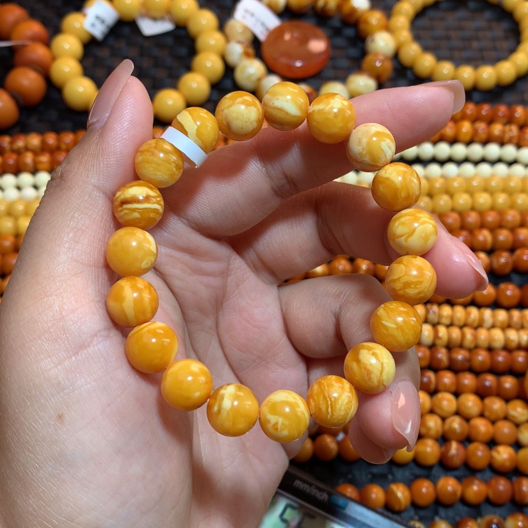 蜜蜡未镶嵌手串蜜蜡手串