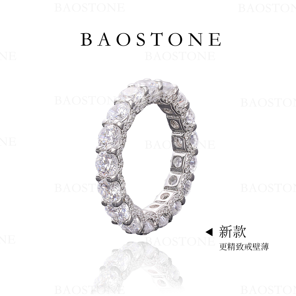 925银合成锆石戒指 【雪花排戒银戒时尚】精致轻奢小众纯银镶钻指环