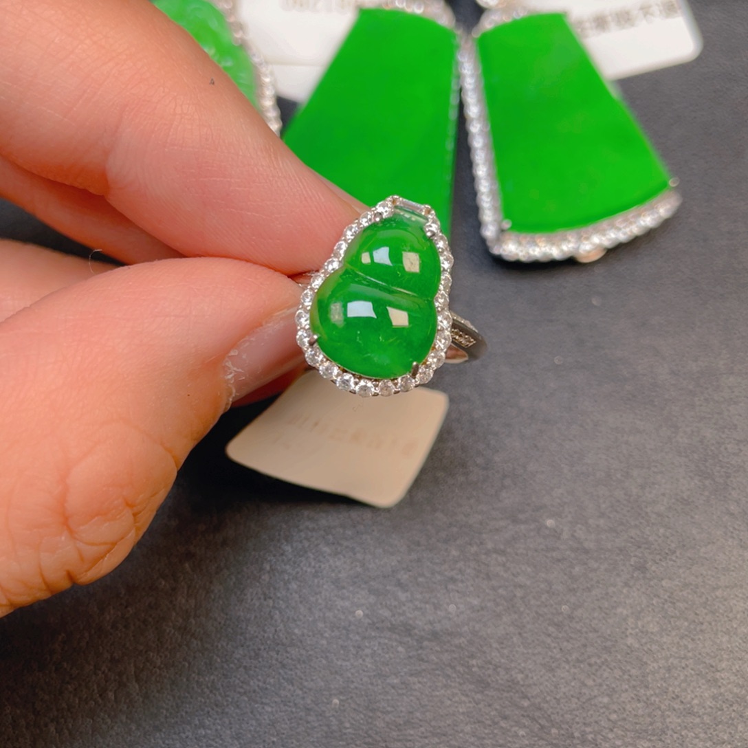 翡翠银S925镶嵌吊坠(不含链)