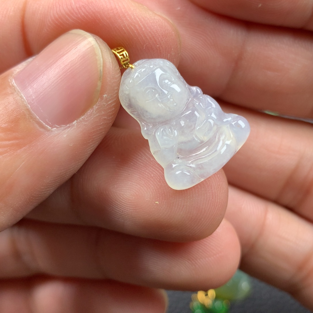 【闪购商品】颈饰18K金镶嵌翡翠翡翠