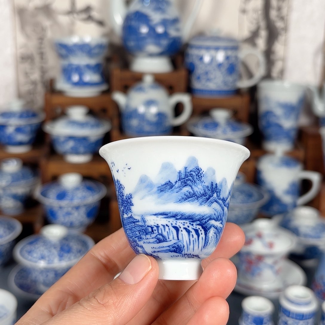 杯念****念青花瓷器手绘作品杯