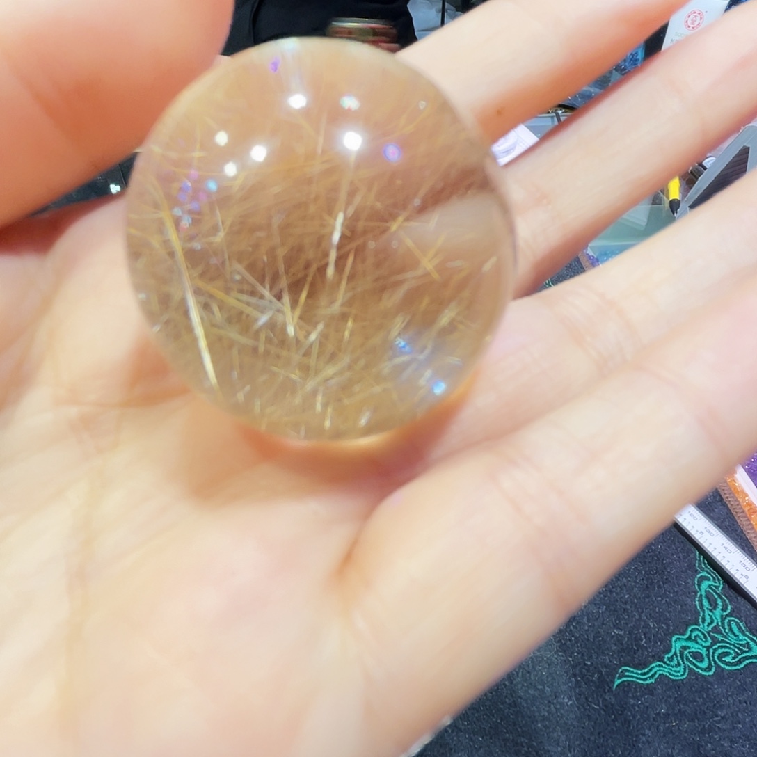 珠宝半成品水晶未镶嵌直径约3.2厘米