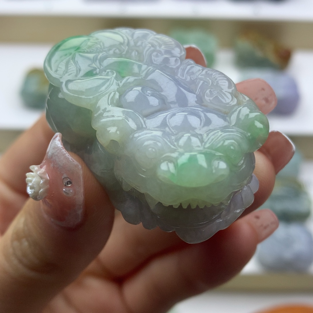 翡翠吊坠(不含链)未镶嵌B****X天然缅甸翡翠A货貔貅