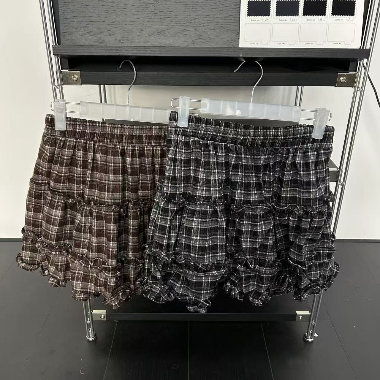 Sinbal Farm 秋季新款加厚格子蛋糕裙女