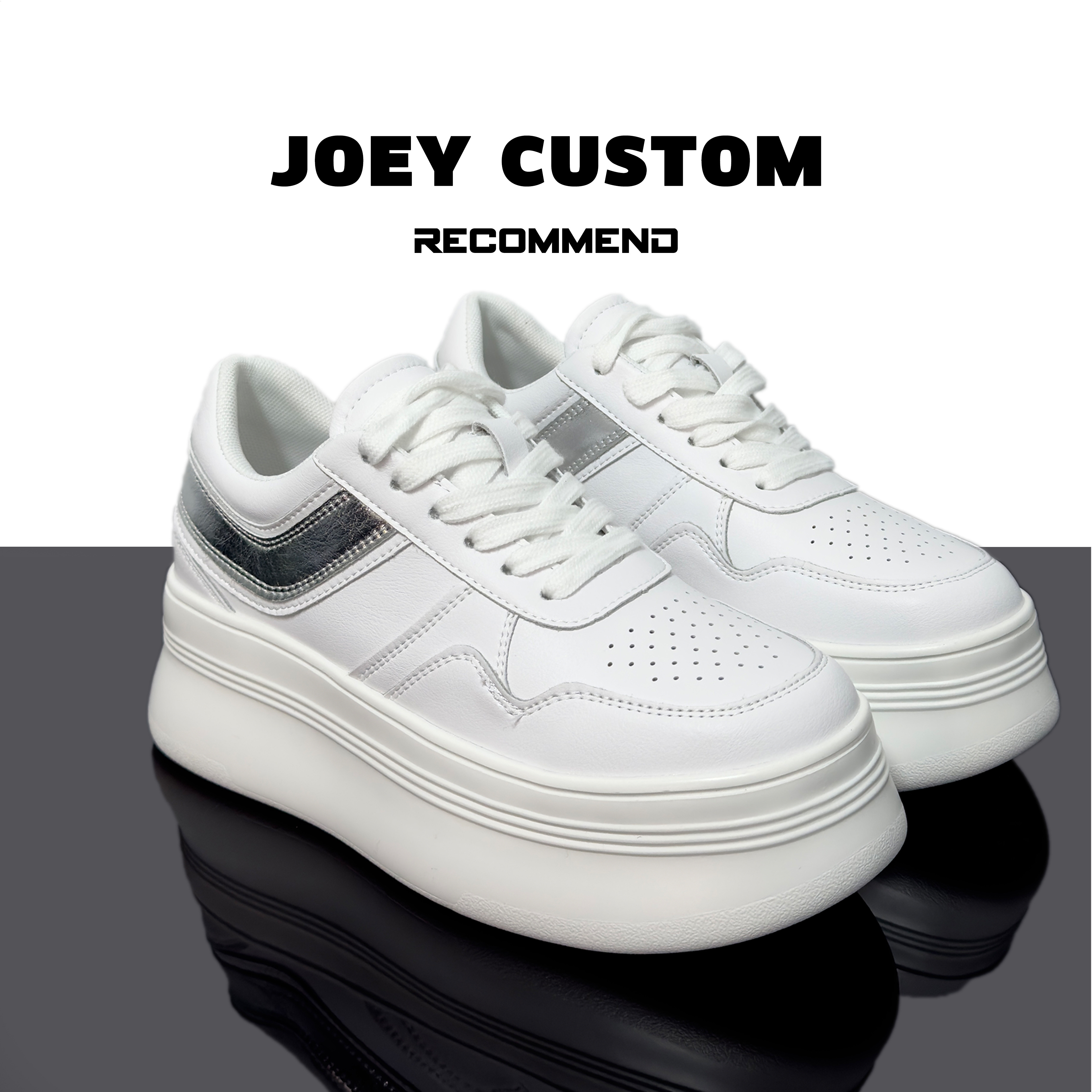 JOEY | 【赛赛】新品ins风小众款厚底增高小白鞋女潮款板鞋 18280