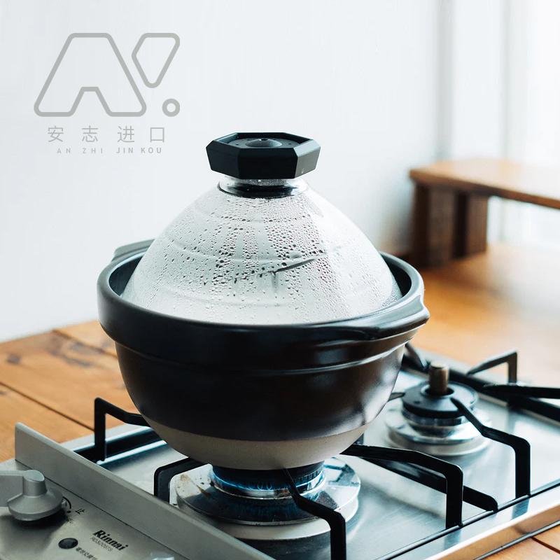 【正版】日本制进口万古烧土锅砂锅家用燃气煲仔饭小锅煲粥煮蒸米饭