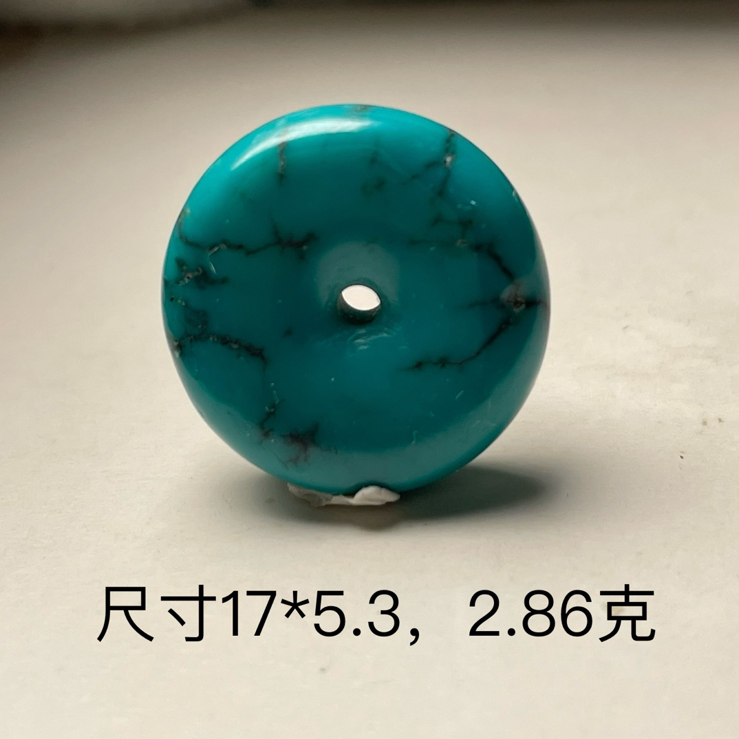 湖北原矿绿松石深色系面包圈