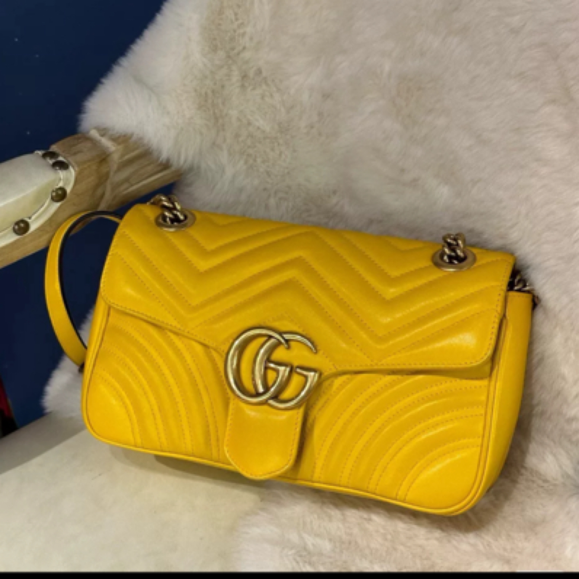 95新 GUCCI/古驰 链条包单肩包简约设计时尚百搭小巧包包马蒙26