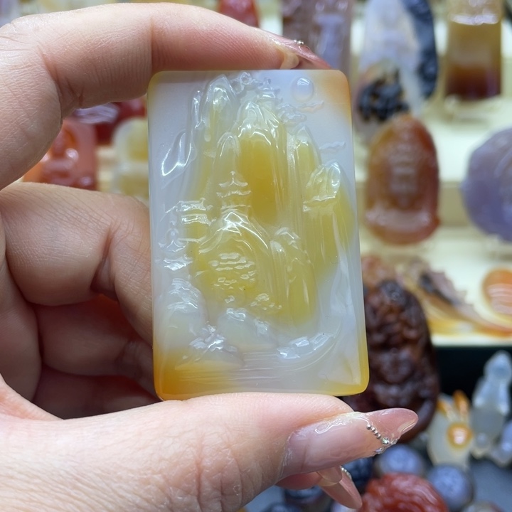 玛瑙/玉髓吊坠(赠链)未镶嵌吊坠