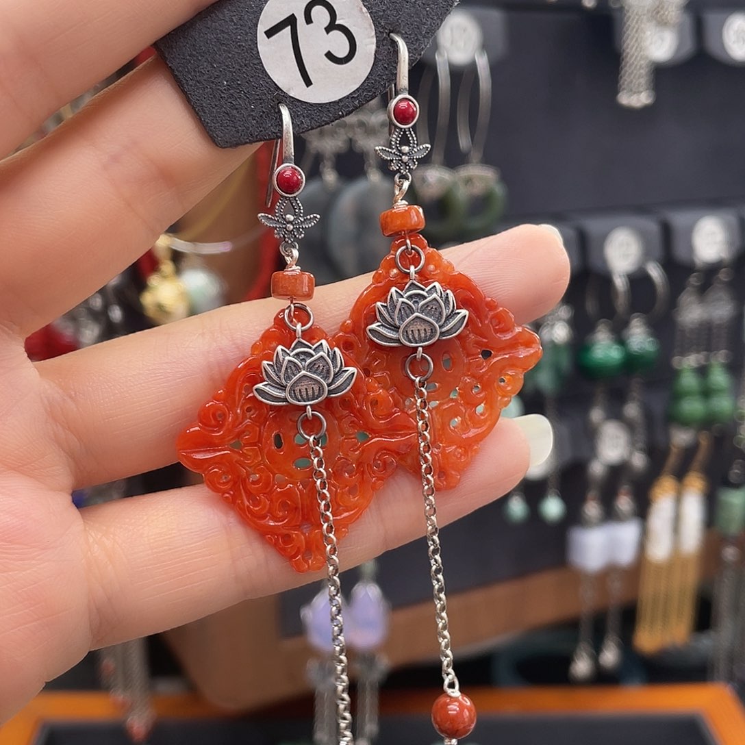 翡翠耳饰银S925镶嵌@**莉933fhjhfgh