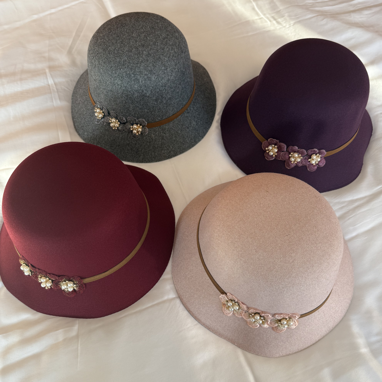 女款 珍珠 中国风 帽子