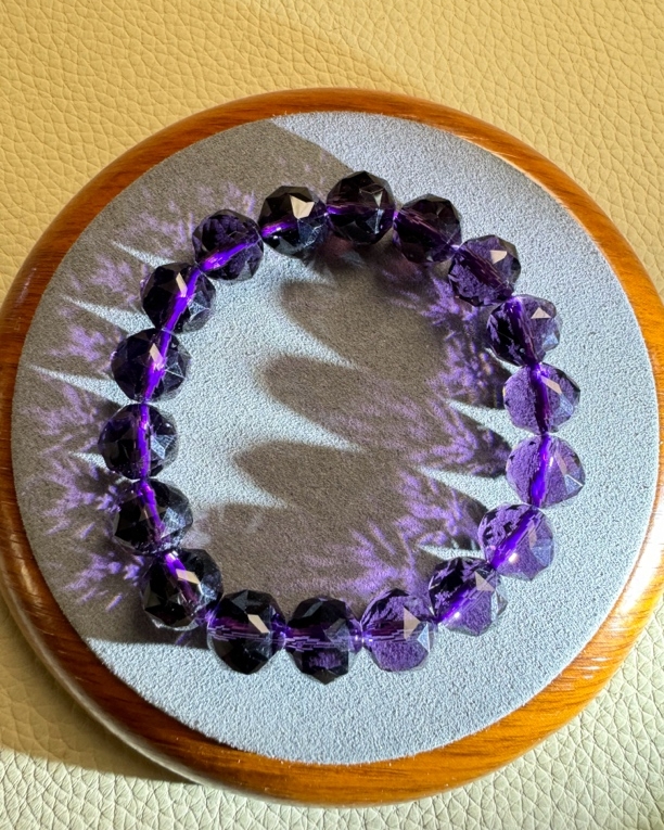 紫龙钛 切割面 单圈手串