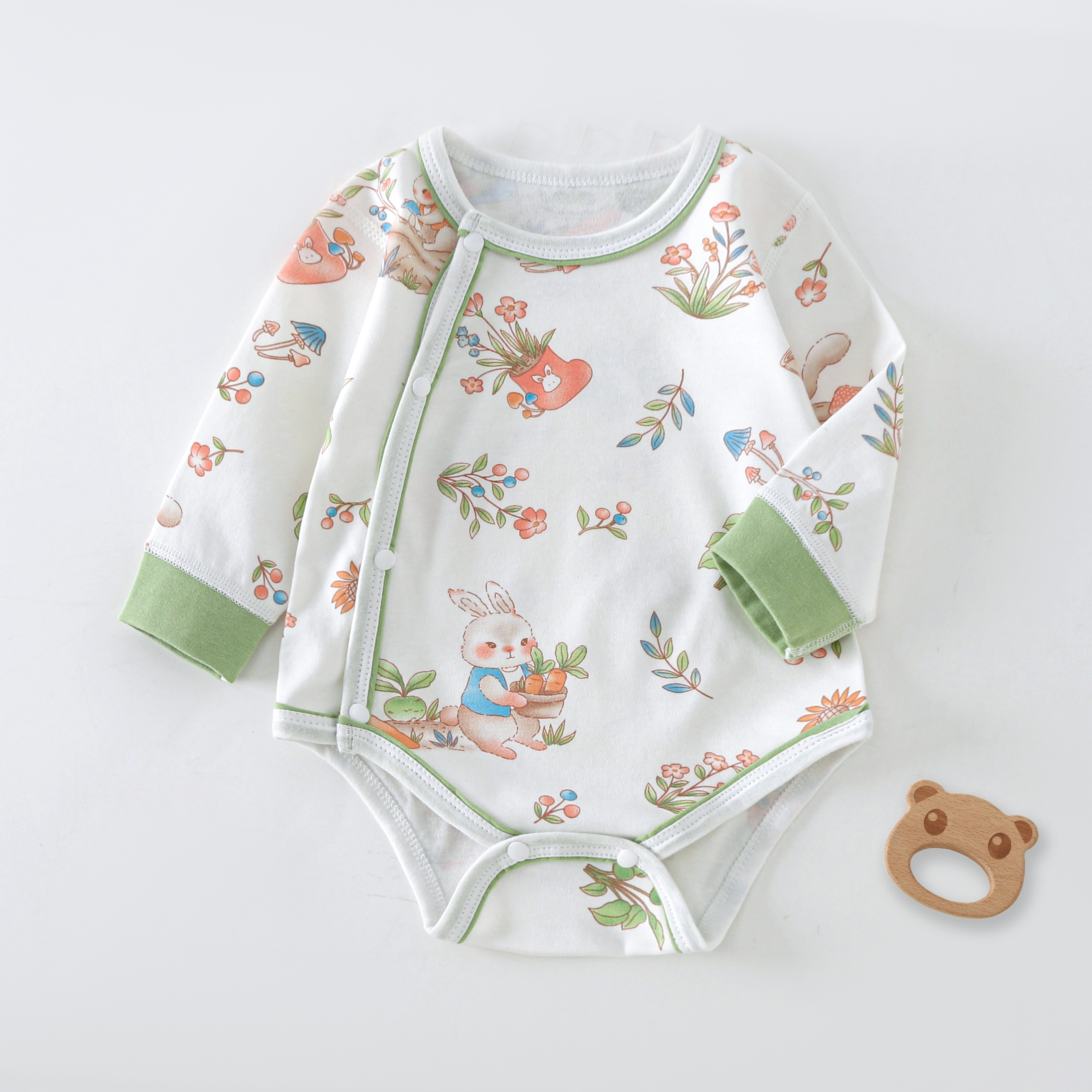 柔软细腻~真的好穿 纯棉四季包屁衣款无骨缝制超萌可爱 婴儿宝宝