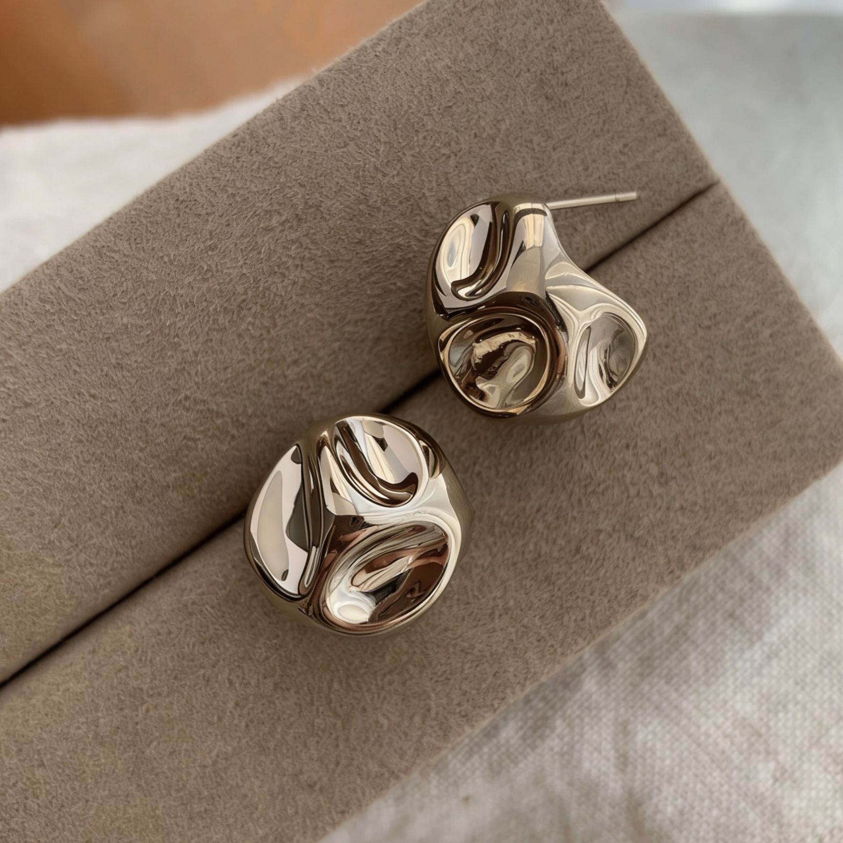 925银亚克力耳饰 简约风个性几何耳钉冬季耳饰小众复古气质时尚