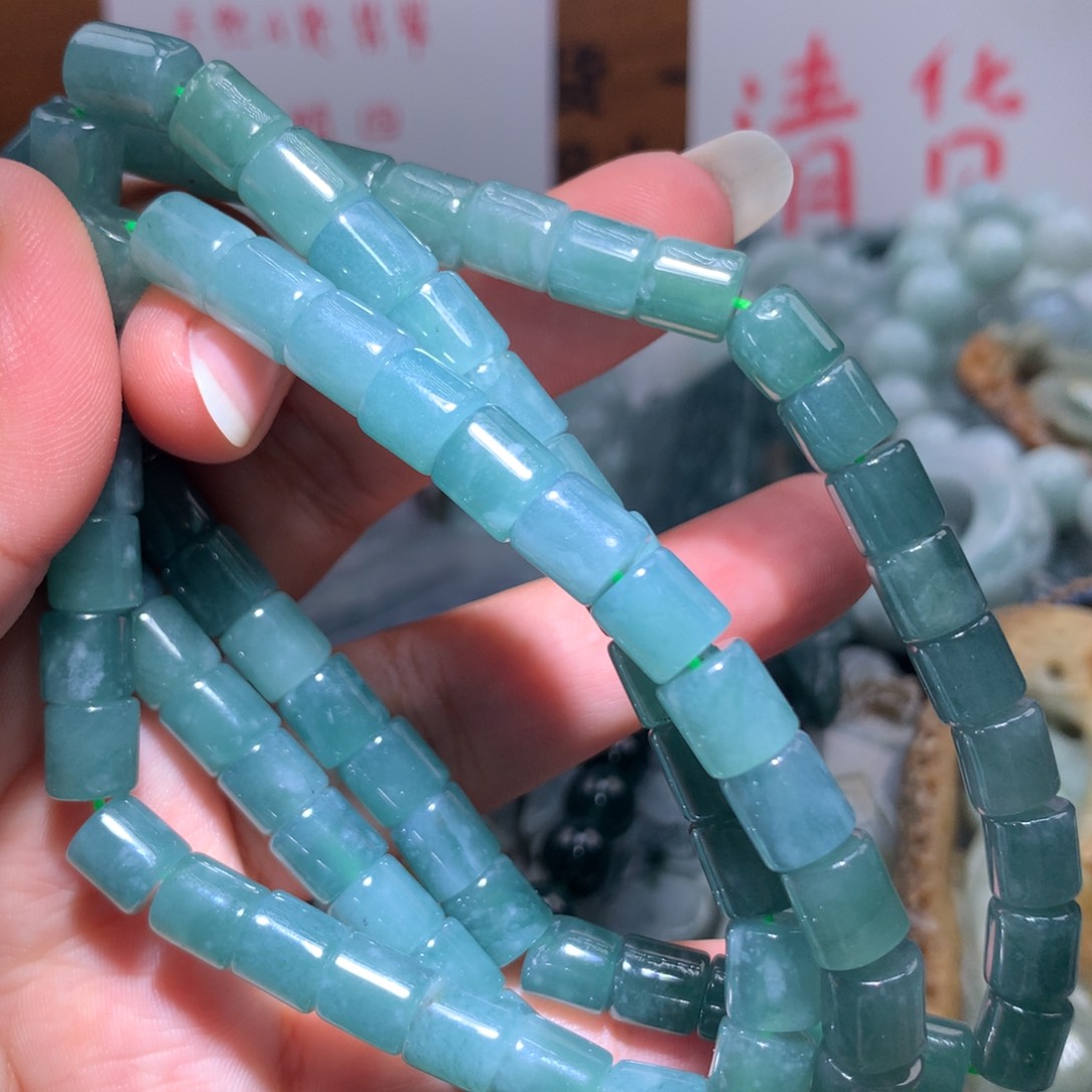 翡翠未镶嵌颈饰保真天然A货翡翠