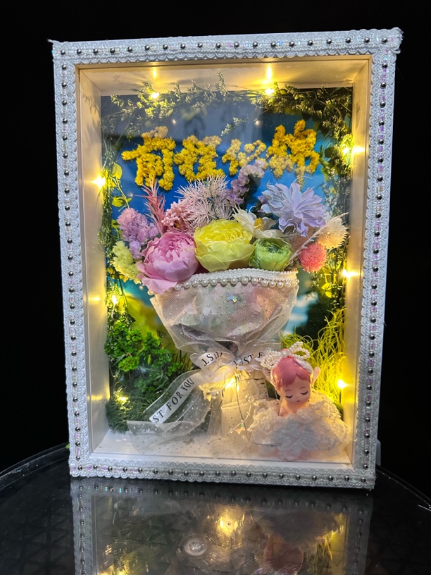 永生花相框小夜灯中高考礼物毕业季礼物