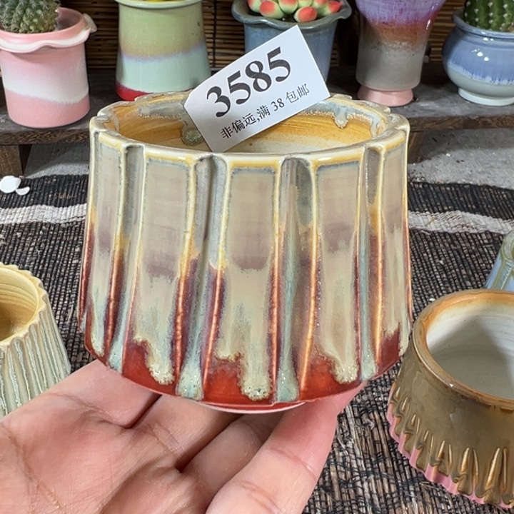 口6 手工花盆满30包邮