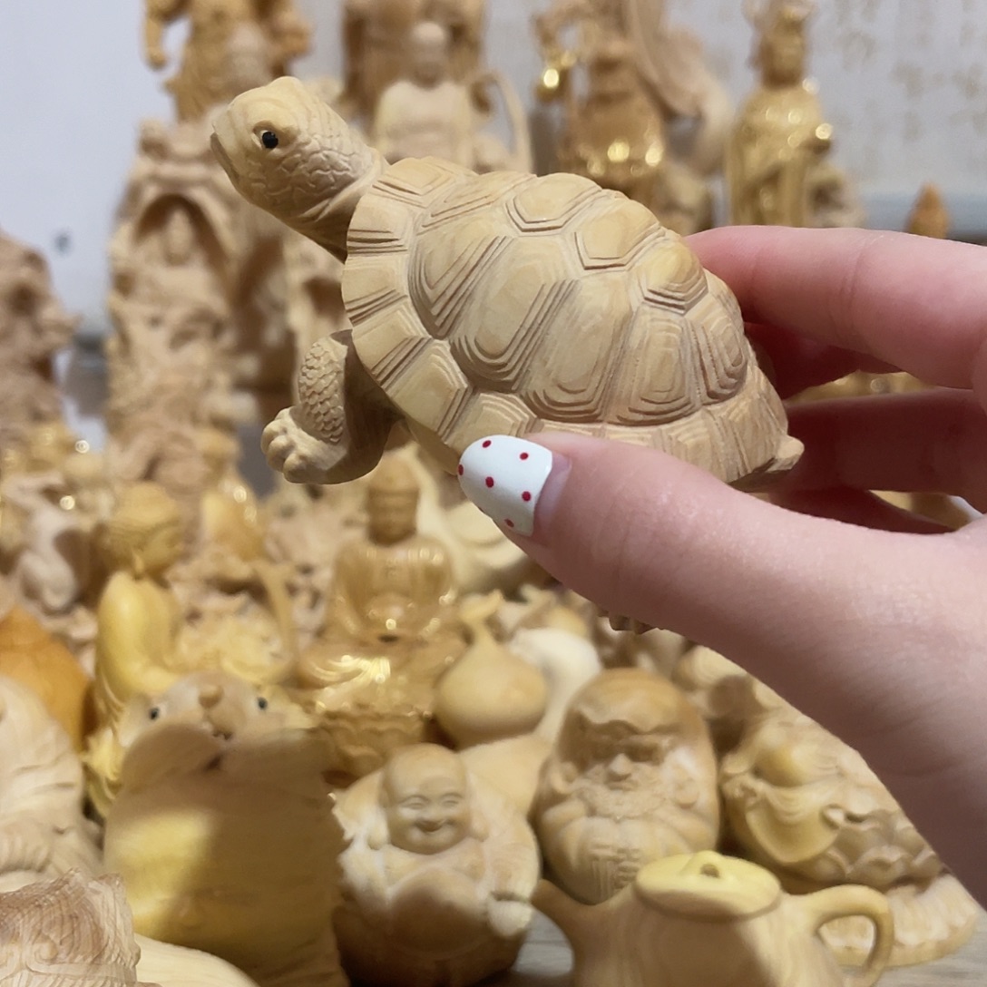 黄杨木小叶黄杨木乌龟摆件黑