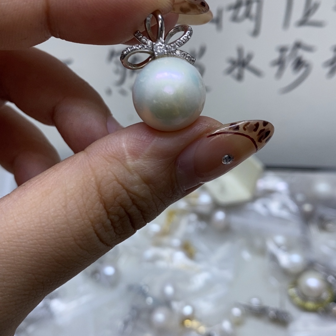 颈饰淡水珍珠银S925镶嵌