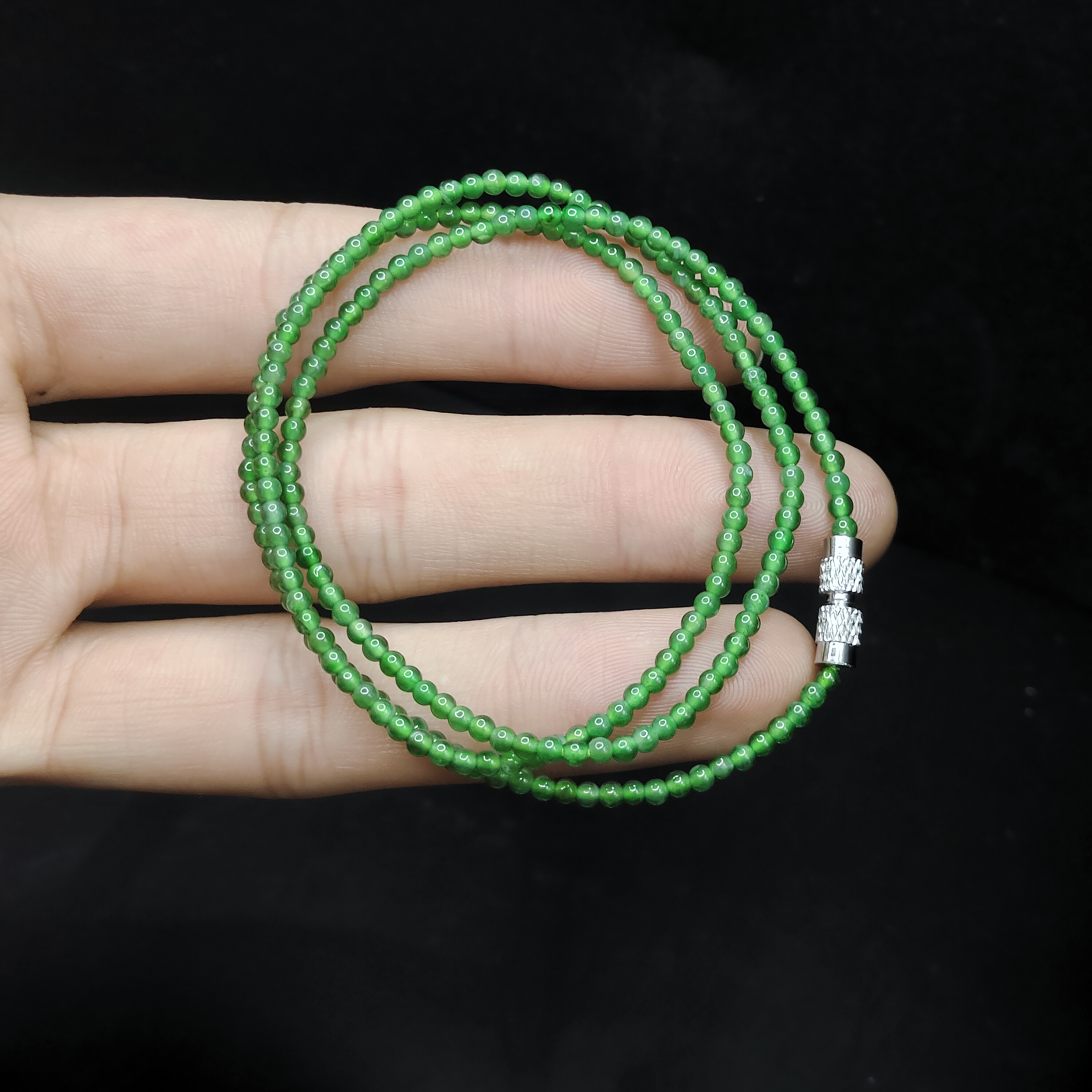 【老三珠宝】翡翠女神链YC43【多样性发其一】约2mm+