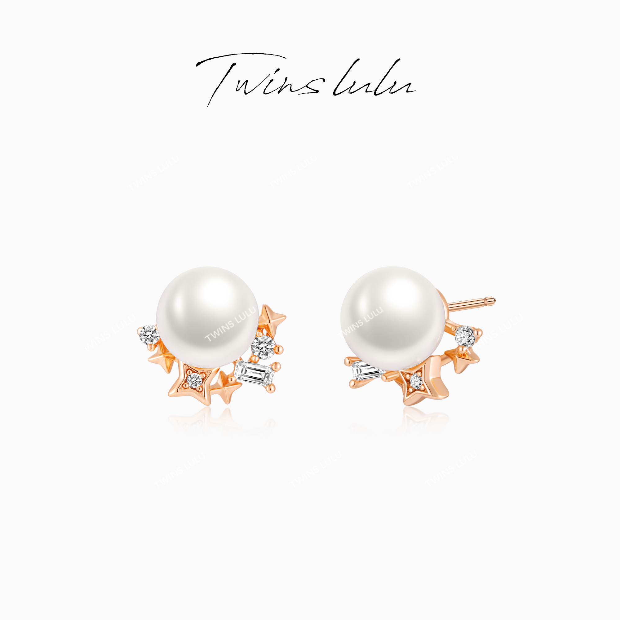 TWINSLULU 【星芒珠】轻奢高级感INS风小饰品星芒珠珠耳环TSL2317