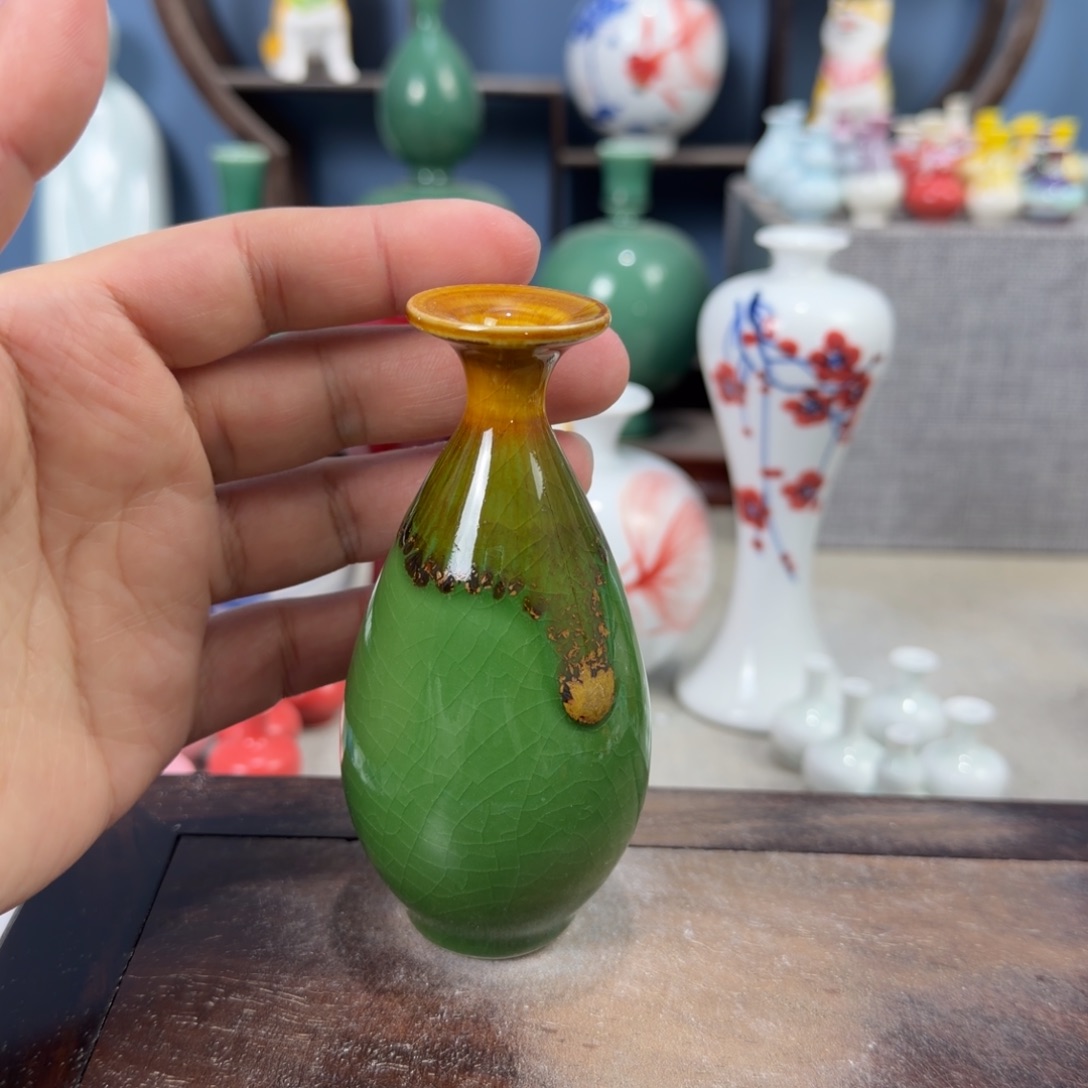 陶瓷手工小花器摆件