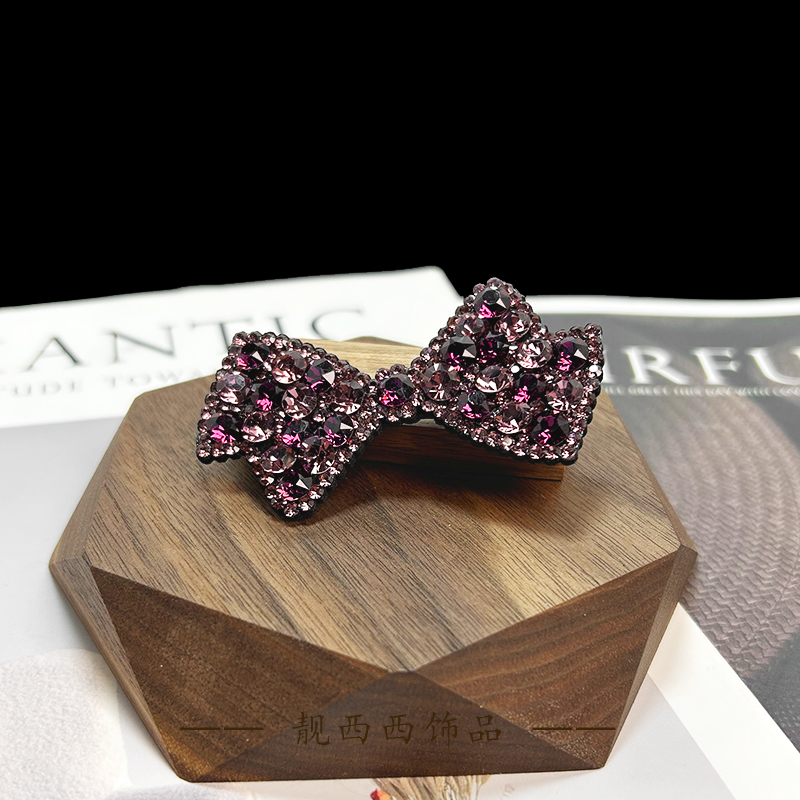 【LXX靓西西】188 鸭嘴夹6.8厘米乌梅子酱色法式优雅气质碎发夹