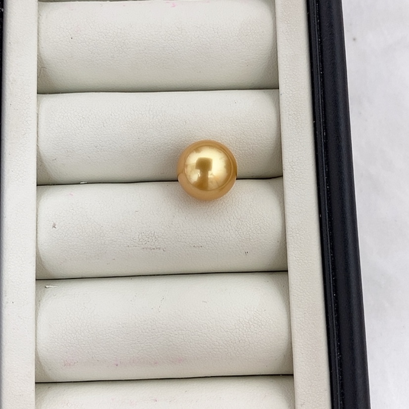 【闪购商品】未镶嵌12.5mm金珠裸珠海水珍珠用****2