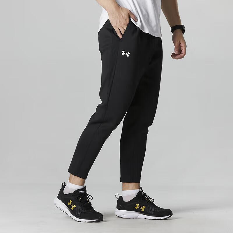 安德玛UA男子新款春秋针织卫裤透气训练保暖跑步运动健身休闲长裤