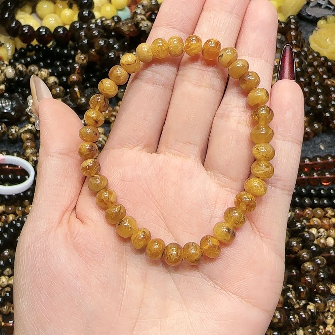 琥珀耳饰未镶嵌蕾*&抚顺琥珀