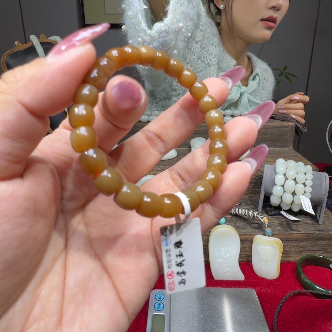 和田玉手串未镶嵌