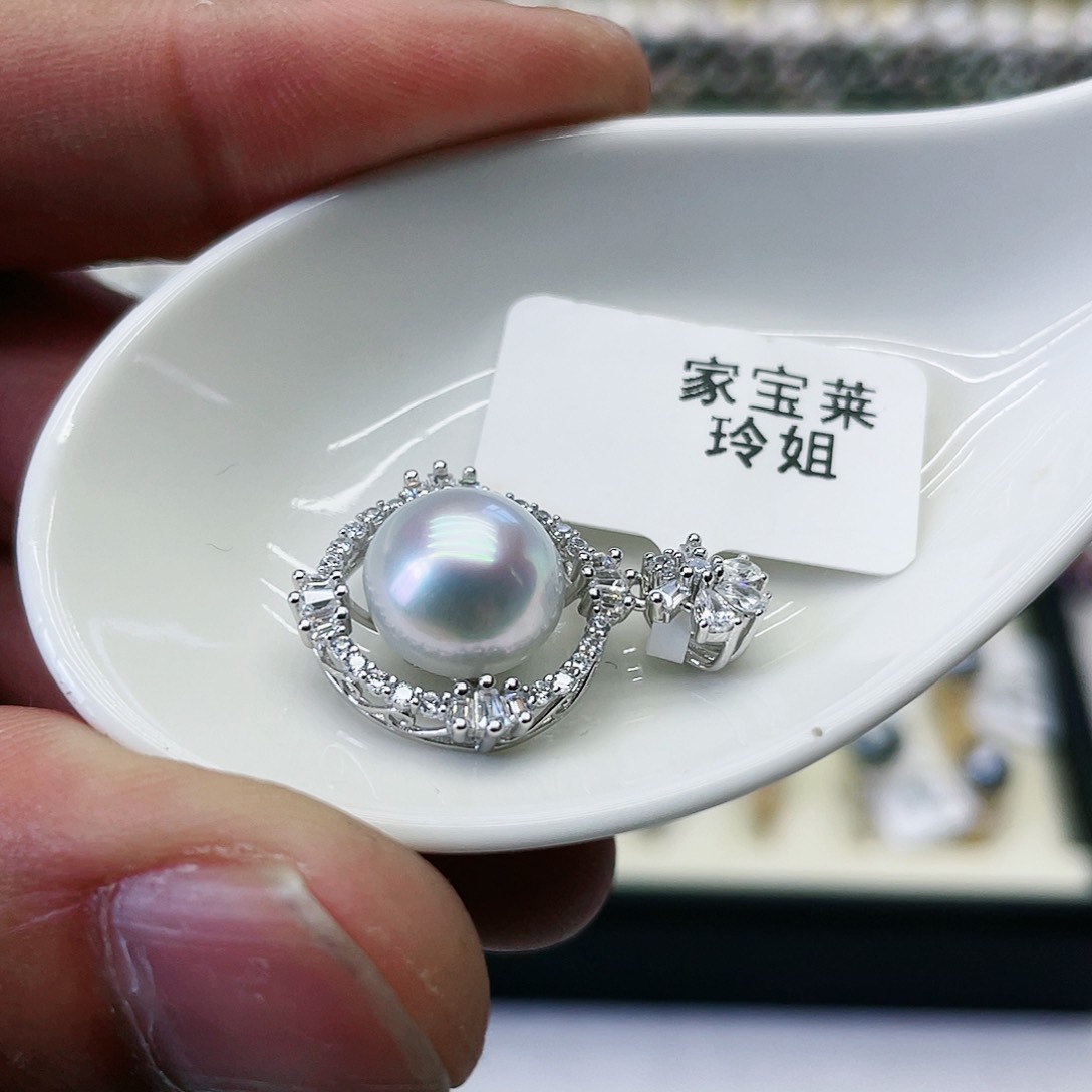 海水珍珠颈饰银S925镶嵌