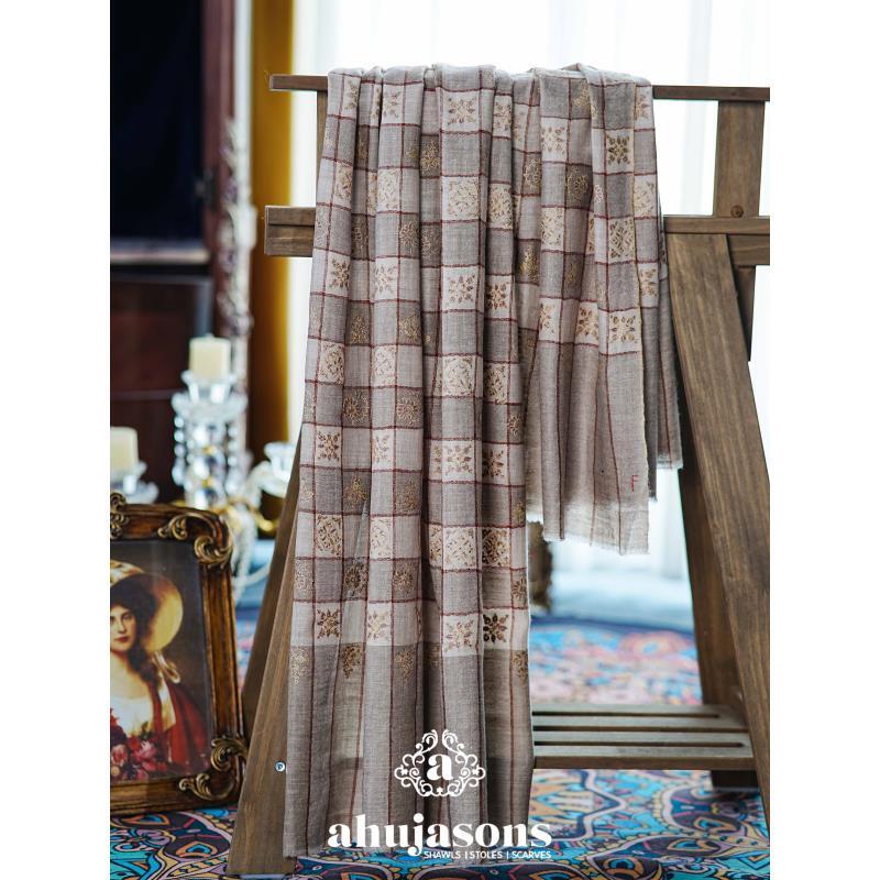 克什米尔pashmina披肩围巾古法 100*200 60079-20