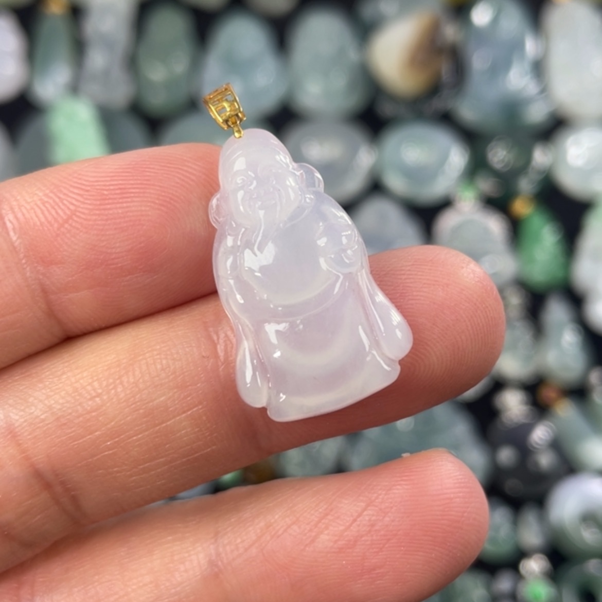 【闪购商品】翡翠颈饰18K金镶嵌翡翠