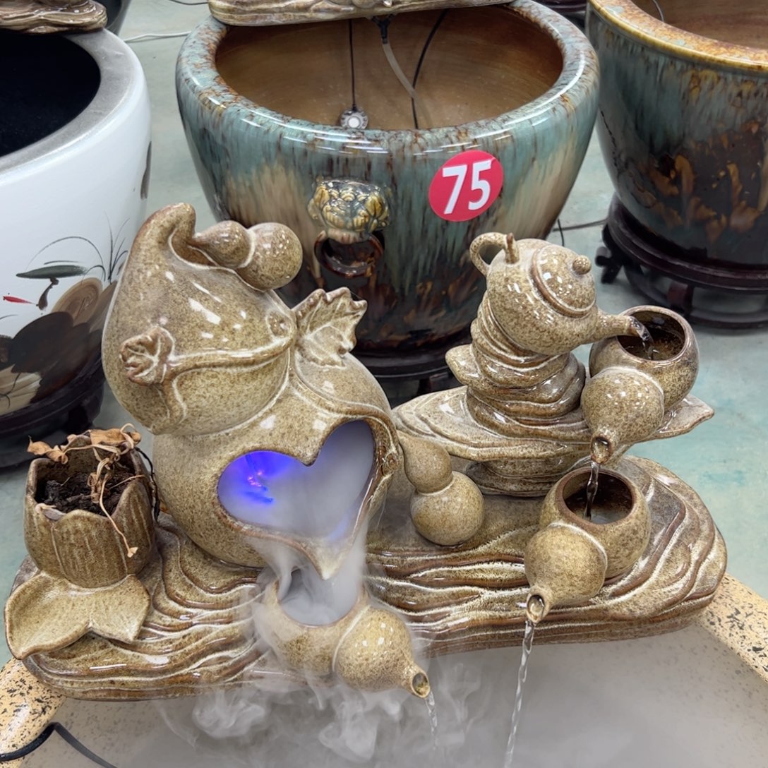 瓷片流水摆件➕雾化