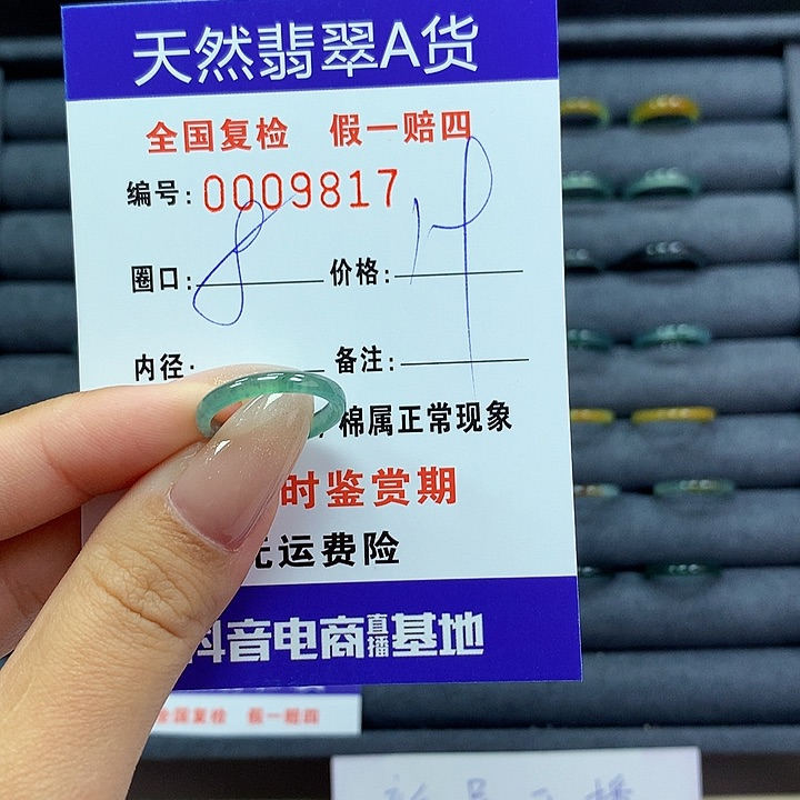 翡翠戒指未镶嵌     9817