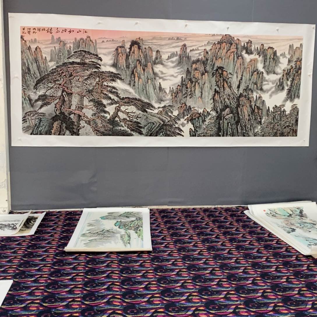 国画晴****界国画山水丈二三张  琪