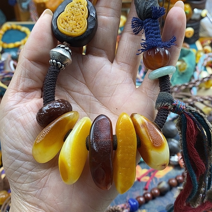 蜜蜡未镶嵌项链项链