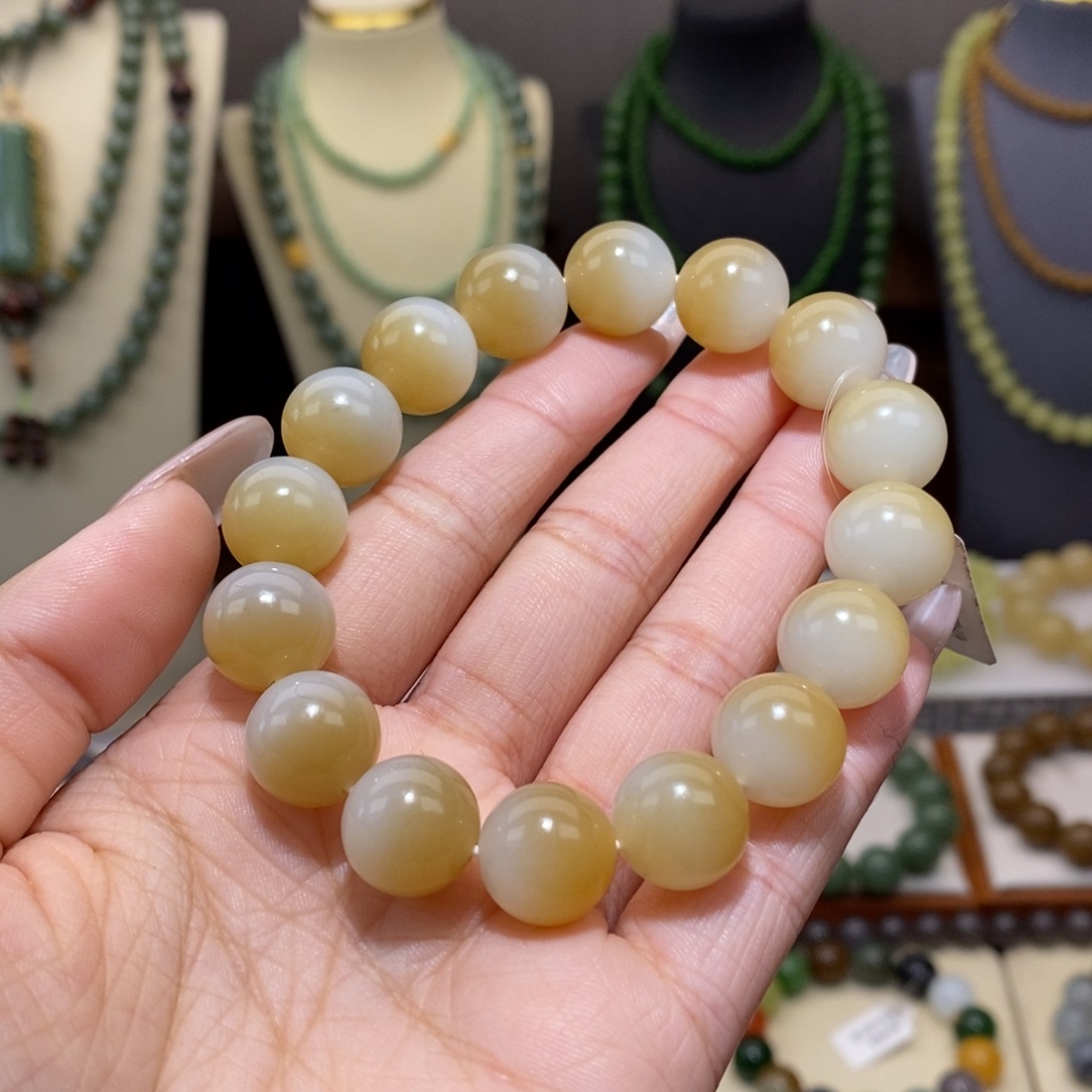 和田玉未镶嵌手串卡13