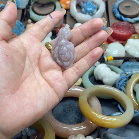合金石英质玉（黄龙玉）手链
