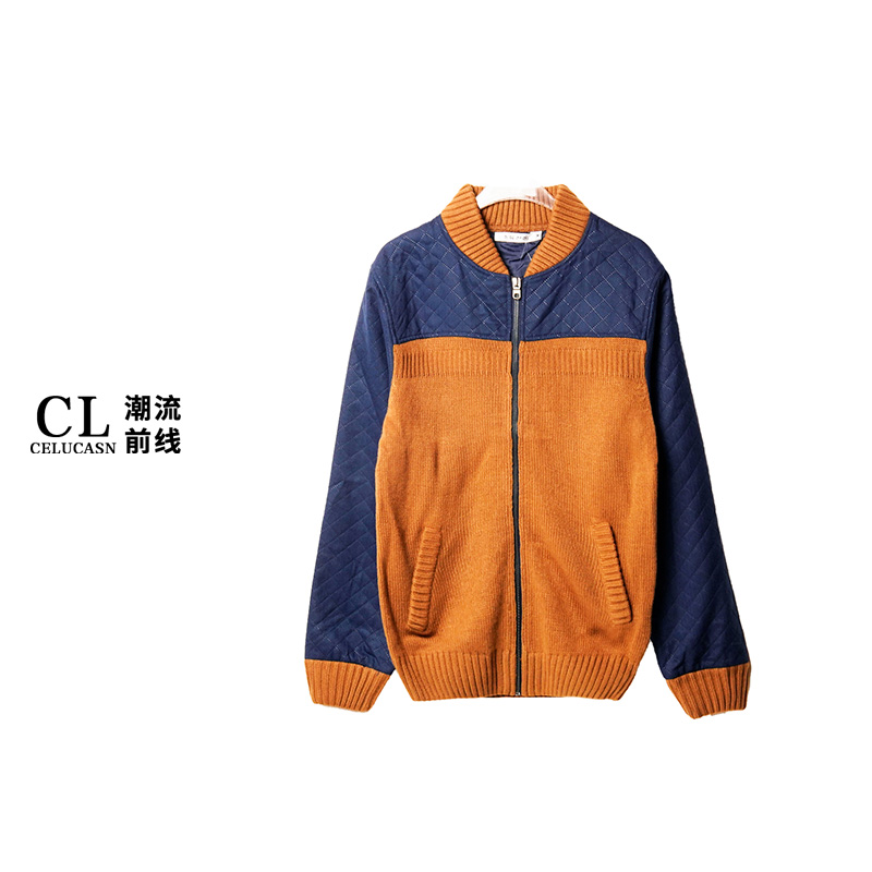 F4RB67815#秋季针织夹克时尚韩版潮流宽松休闲外套
