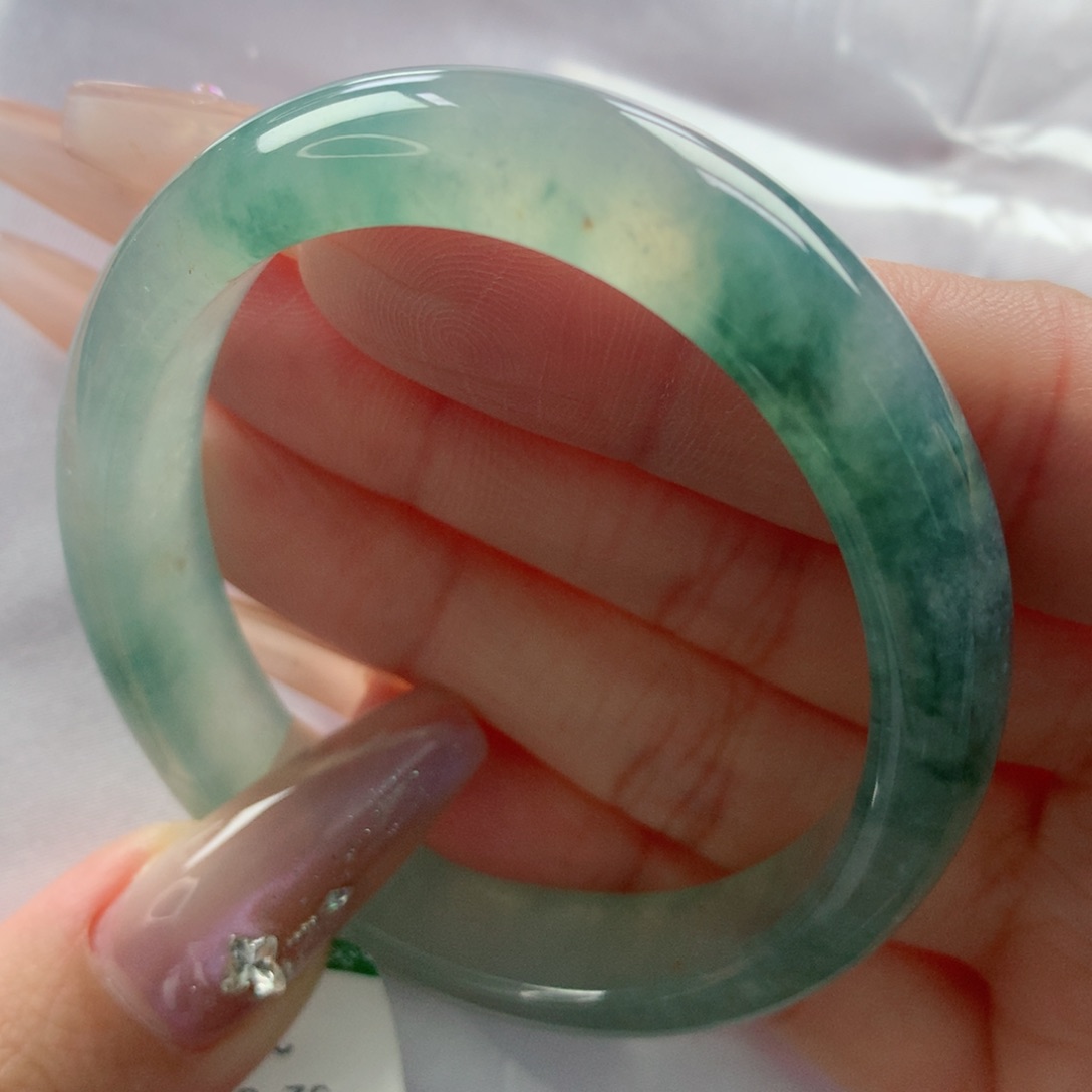 未镶嵌手镯翡翠缅甸天然翡翠A货52.3贵妃