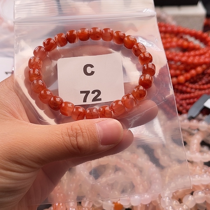 南红玛瑙未镶嵌多样性发货默认微瑕称重8mm