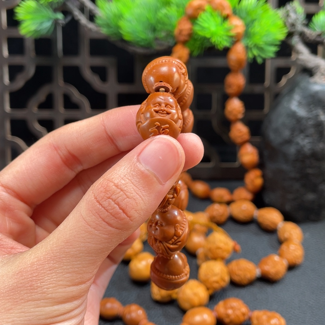 手串/手链橄榄核E6259光背墨镜弥勒