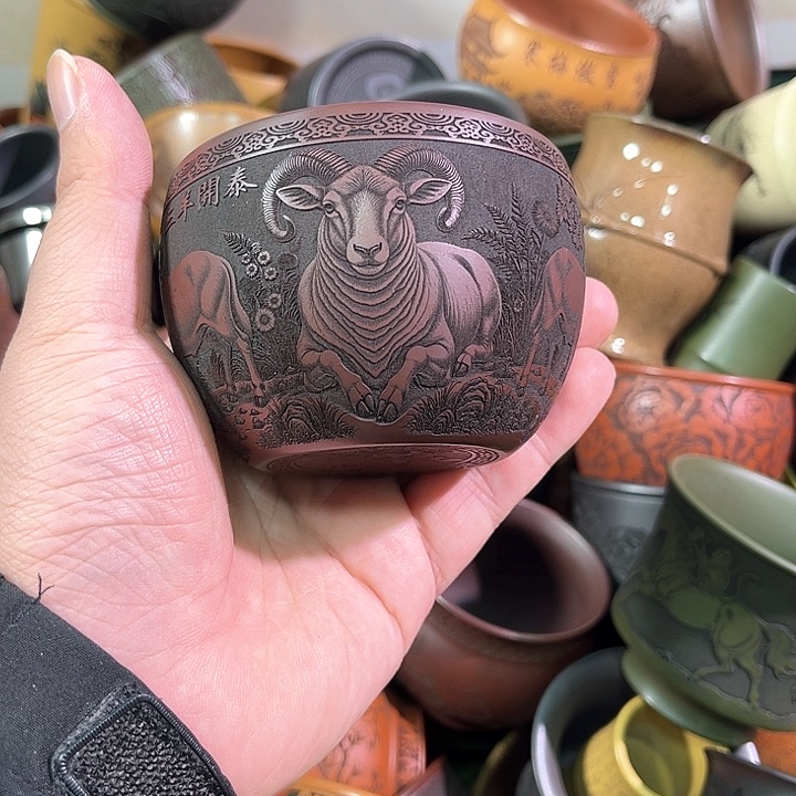 茶杯紫砂全手工紫砂主任杯